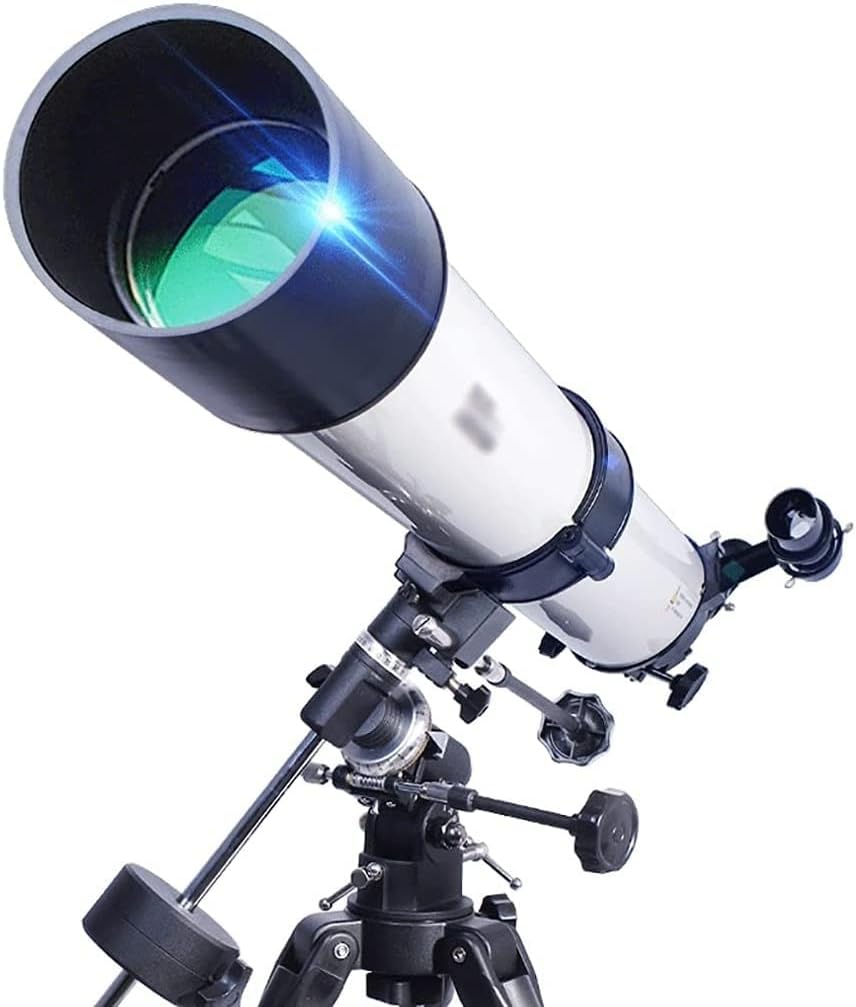 CAZARU Refraktoren, ideales Teleskop für Einsteiger, 90 mm Öffnung, 1000 mm, astronomisches Refraktor-Teleskop mit Smartphone-Adapter, Rucksack-Refraktoren, schnelle und Bequeme Fokussierung